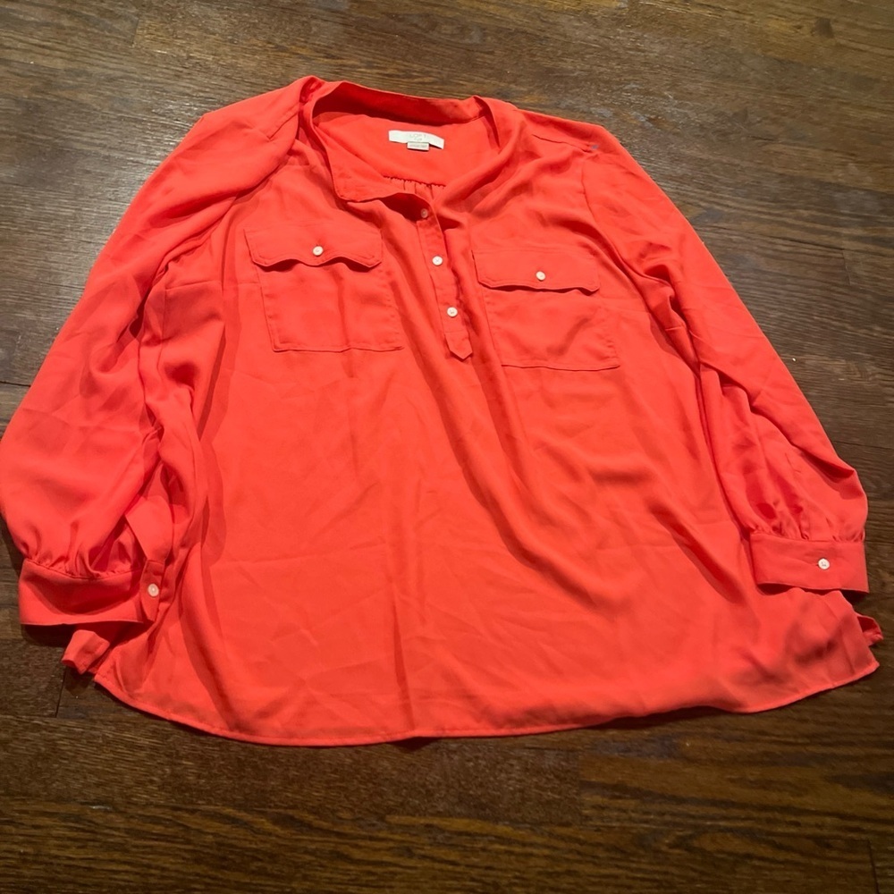 Women's LOFT Button Fronr Shirt Plus Size 22